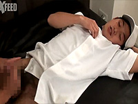 [今ドキ男子 ゲイ動画ブログ] イケメン野球男子がマッサージ中に後輩男子と・・・！！